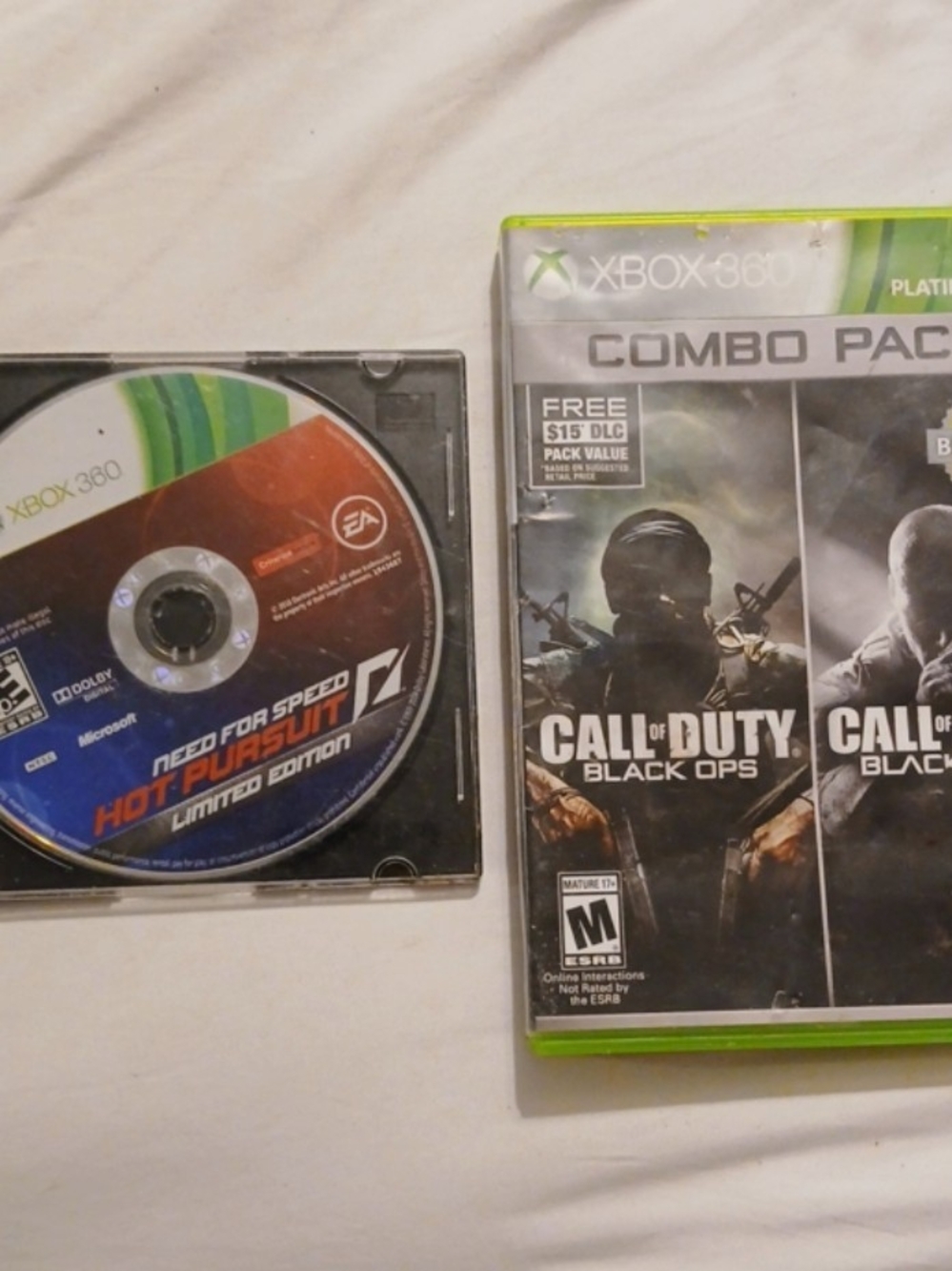 Call of Duty Black Ops Combo Pack & Need for Speed Hot Pursuit - Black/Green